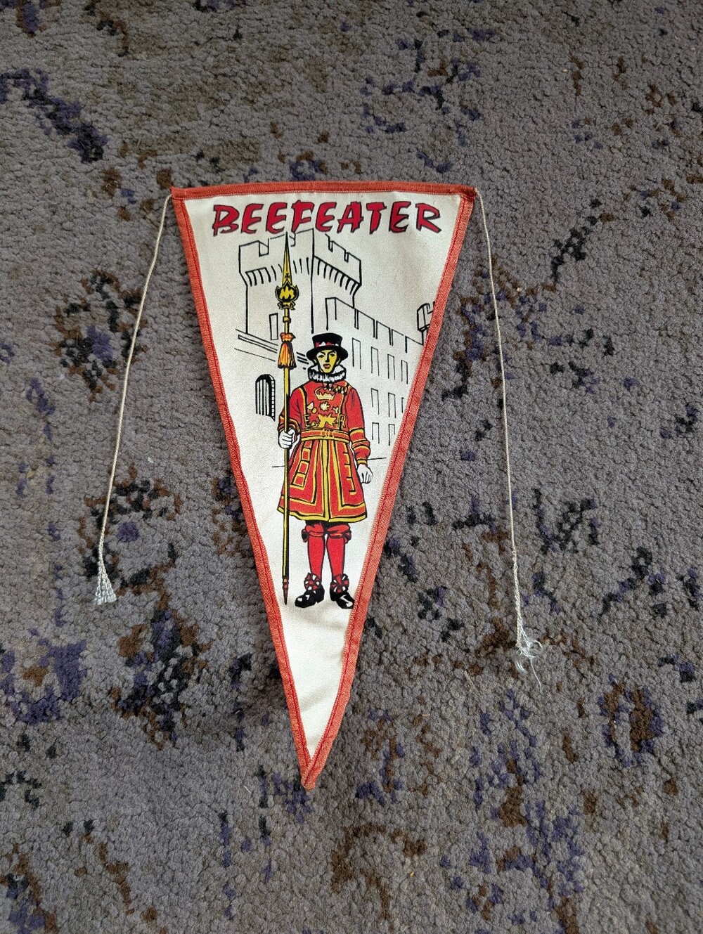 Vintage‎ Beefeater Gin Pennant London England Collectible Advertising 12x6.5"